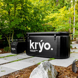 Kryo Cold Plunge, Kryo Cold Plunge Water Chiller, front angle, forrest background