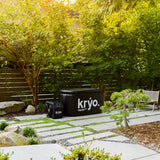 The Kryo Cold Plunge, far away, front side, Kryo Cold Plunge Tub and Kryo Cold Plunge Water Chiller