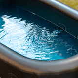 Kryo cold plunge, close up, detail, water circulation flowing into the Kryo Cold Plunge Tub