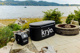 Kryo Plunge, ice bath, front view, ocean front